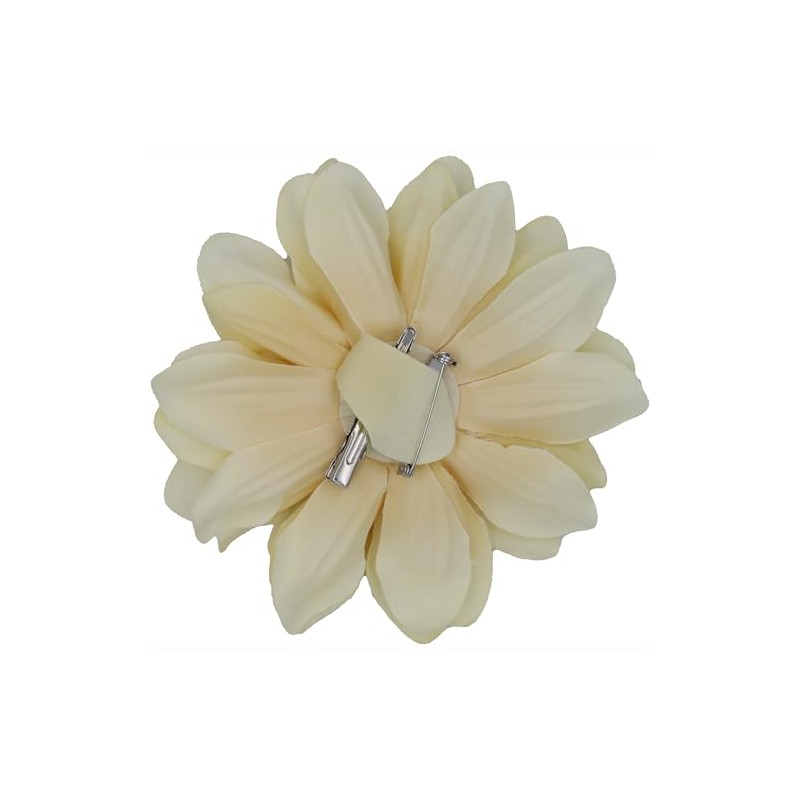 Hair Flower Clip Fascinator Ideal for Weddings Chrysanthemum Cream