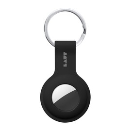 LAUT - HUEX TAG case Compatible with AirTag - Keychain Holder Lightweight Anti Scratch • Black