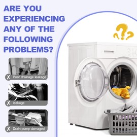 280187 8181684 Washer Drain Pump for Kenmore Elite for Whirlpool Front Load Washer Drain Pump Filter for Maytag KitchenAid Amana Front Load Washers Accessories Replacement Parts