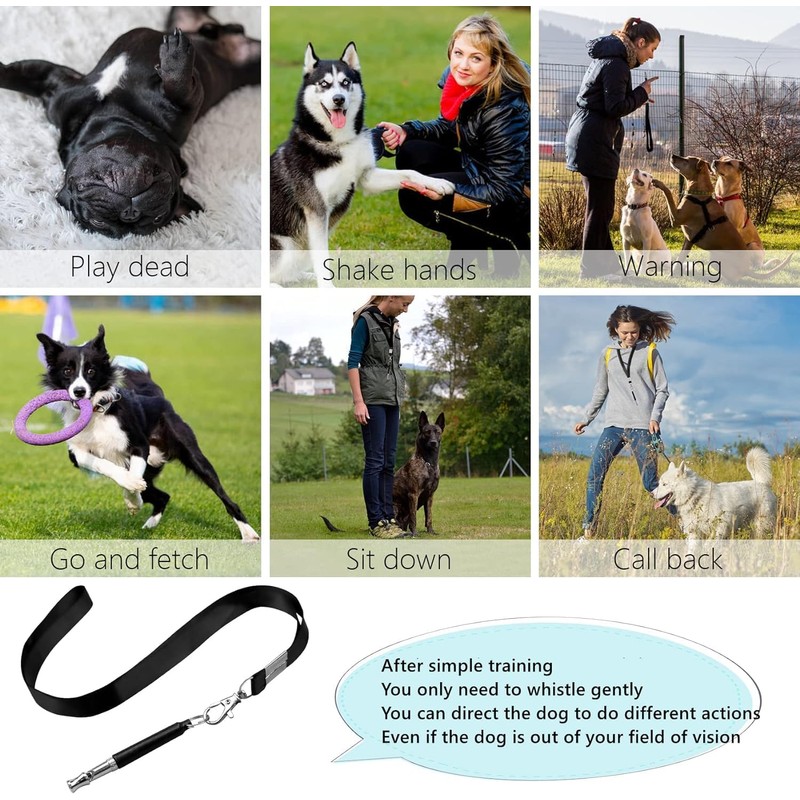 UAOOK 2 Pack Dog Whistle, Dog Whistles for Recall, Ultrasonic