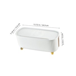 LABRIMP Home Cable Management Box with Lid Durable Storage Bin for Organizing Cords Chargers Power Strips and Adapters Tidy Up Your Space with Elegant Design