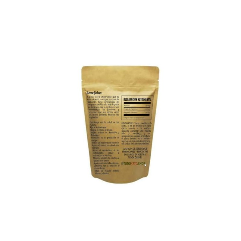 Citrato de Magnesio TODO KETO 100 g, Suplemento Alimenticio en