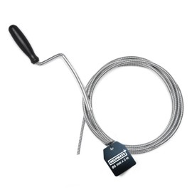 HELPMATE Pipe Cleaning Spiral Diameter 6 mm - 3 m - Flexible Spring Steel for Durable Use - Environmentally Friendly Cleaning Without Chemicals - For Sink, Shower, Bathtub, Sink