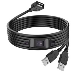 GIASYIEH USB Splitter 1 in 2 Out, Printer Cable Splitter for Two Computers, Dual USB Male to Female Compatible Printer, Scanner or Other Devices