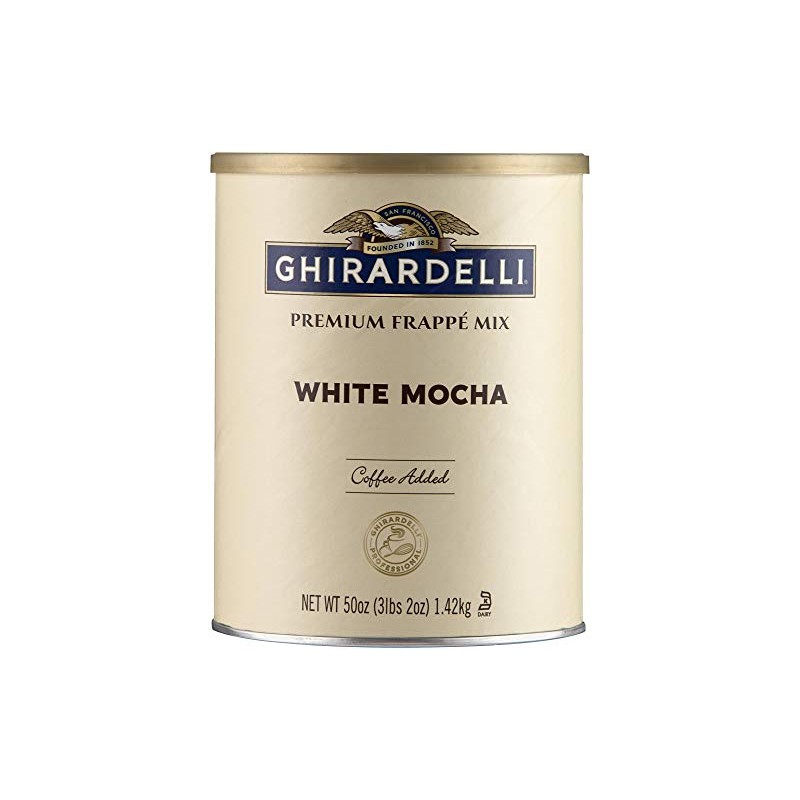 Ghirardelli Mix, White Mocha Frappe, 49.92 oz,(Pack of 1)