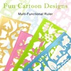 4pcs Stencils for Painting, Plastic Animal Stencils Drawing Templates Ruler,