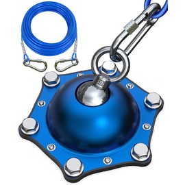 TOPKNOT Dog Tie Out Cable and Stake for Camping,360°Swivel Dog Run- No Tangle,with 30FT Heavy Duty Cable, Runner for Yard - Up to 150LBS,Ideal for Outdoor Camping