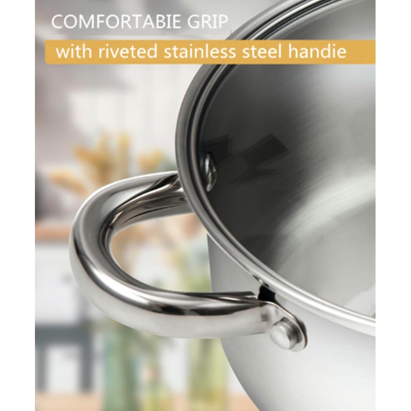 Buokaiw Pasta Cooker with Strainer,Stainless Steel Pasta Cooker Insert Set,