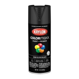 Krylon K05579007 Colormaxx Spray-Paints, Aerosol, Black, 12 Ounce (Pack of 1)