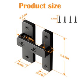 VOLIBeL Barn Door Lock, 90/180 Degree Flip Latch, 3” Safety Sliding Door Latch Lock, Heavy Duty Door Security Gate Latches for Barn, Fence, Garden, Cabinet, Garage and Window (180 Degree)