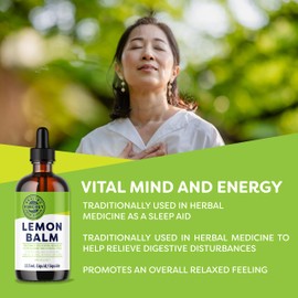 VIMERGY Vimergy Lemon Balm C Eases Stress & Tension* C Supports Brain Performance* C Kosher, Paleo-Friendly, Vegan, Gluten-Free C 115 mL (115 Servings)