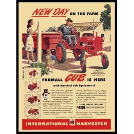 Farmall 1947 IH Farmall Cub Tractor Introduction NEW METAL SIGN: 9 x 12" Ships Free
