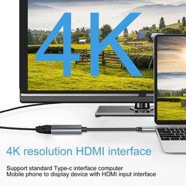 USB C to HDMI Adapter, Type C to HDMI 4K Adapter for MacBok Pro 2020/19/18/17, Phone 15/15Pro, Pad Pro/Air, Pixelbook, XPS, Galaxy S20/S10, Dell XPS 13/15