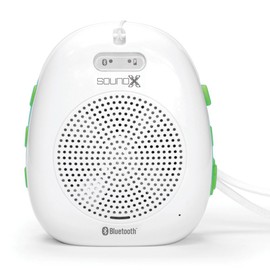 Singing Machine SMI436BT 1.5W Portable Bluetooth Audio Streaming for Smartphone, Computers and Tablets - White/Green