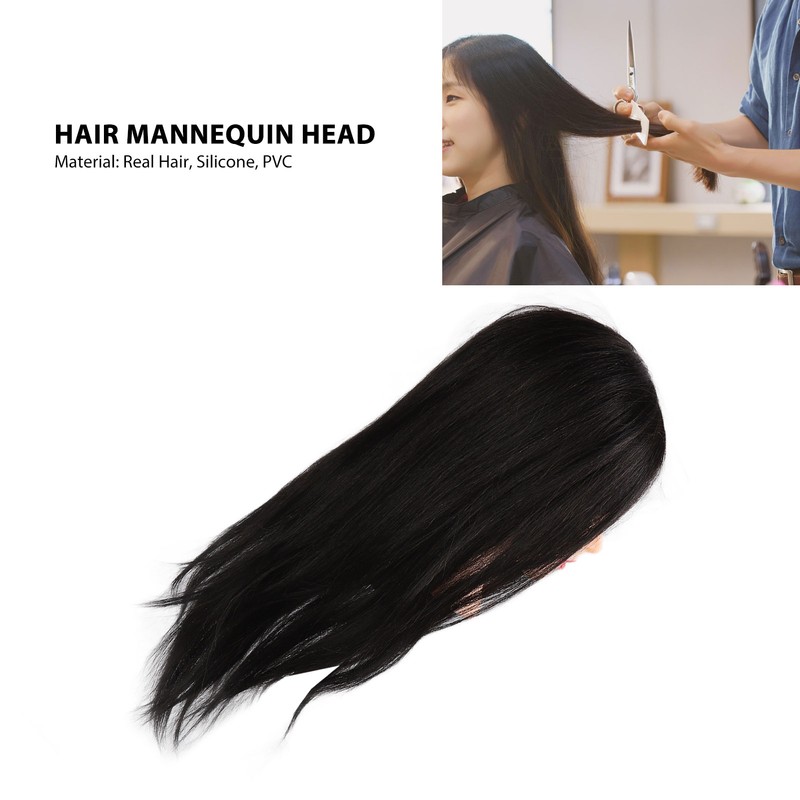 55cm Hair Mannequin Head Hair Stying Training Large Ears Mixed