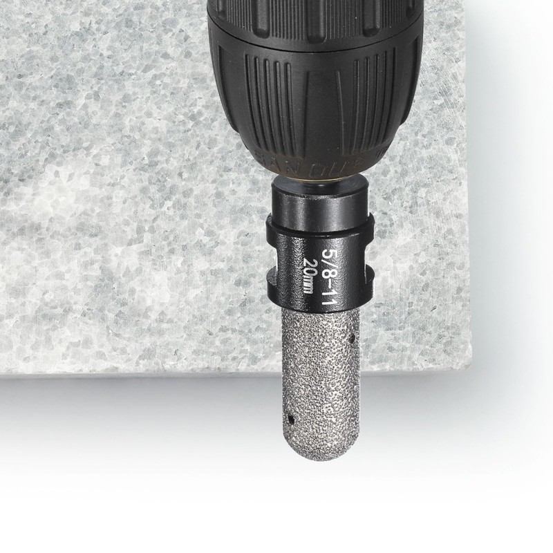 sourcing map Diamond Finger Shaped Milling Bit 20mm 2 Holes