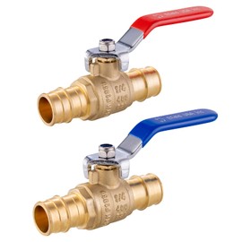(Pack of 2) EFIELD Cold Expansion Pex-A 3/4 Inch X 3/4 Inch Brass Ball Valve For Hot and Cold Water, Potable Water, ASTM F1960,UPC Certified (2)