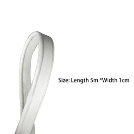 5mx1cm White Leather Piping Trim Faux Leather Piping Cord Tape for Edge Sewing