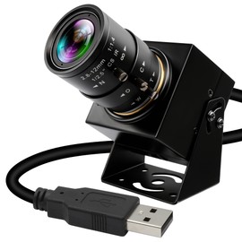 ELP 90fps Global Shutter USB Camera Close Up High Speed USB Camera 2.8-12mm 4x Manual Zoom with Varifocal Lens 1200P Goft Swing Camera Plug and Play for Laptop Raspberry Pi Mac OS Jetson Nano