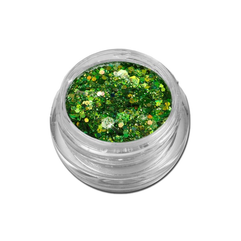 Glamour Mix Glitter Powder Green Nail Art