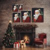 Christmas Canvas Wall Art Vibrant Santa Claus Pictures Print Festive