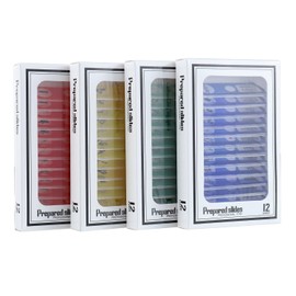 BOJACK Plastic Microscopes Slides for Children with Insects, Animals, Flowers, Plants, Vegetables for Biological Training, Pack of 48