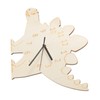 Operitacx Dinosaur Decorative Wall Clock Silent Alarm Clock for Bedroom