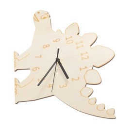 Operitacx Dinosaur Decorative Wall Clock Silent Alarm Clock for Bedroom Desktop Wooden Dinosaur Design Easy to Read Numbers Fun Learning Tool