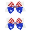 2pcs 4th of July Hair Bows for Girls, Red White