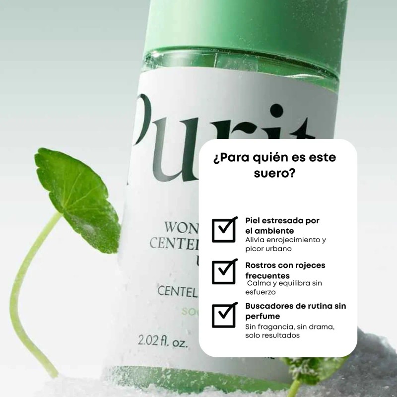 Purito Seoul Wonder Releaf Centella Serum Unscented Mixta Día/noche