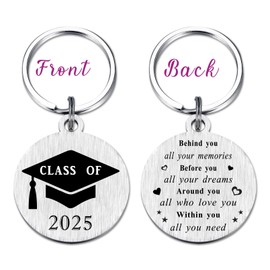 EE&YU Graduation Gifts 2025 - Class of 2025 PHD High School Middle School Graduation Keyring for Him Her Men Women Boys Girls