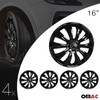 OMAC - ABS Black Hub Caps 16 Inch Set of