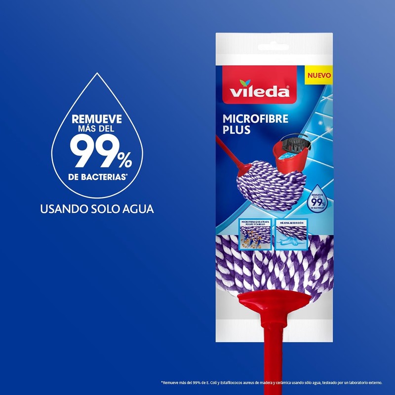 Repuesto Mop Microfibra Plus Vileda 176924 – Limpieza sin esfuerzo
