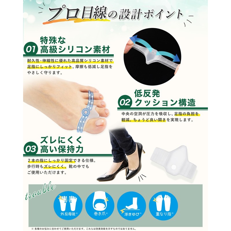 【共同開発】母趾セパレーター《アロエ精油配合/骨格診断シート付き》足指 広げる 足の指を広げるグッズ 足指をまもる 足指サポーター 足指ストレッチ フットケア 寝指 浮き指 巻き爪