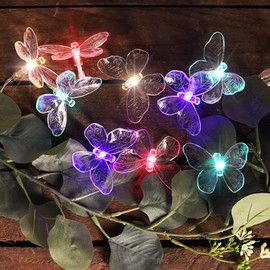 Haushalt International HI 70332 Solar Fairy Lights Butterfly Colourful with 24 LEDs