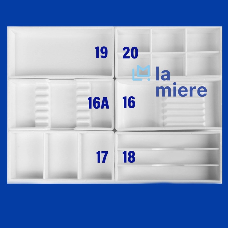 LA MIERE White Drawer Organizer Instrument Tray Holder Dental Drawer