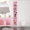 LitaEther Versatile 7 Tier Wall Shelf Unit,Pink Lack Wall Shelf,Display