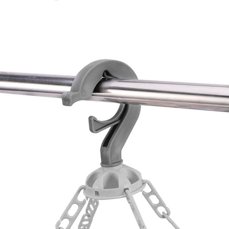 Klomveris 32‑Peg Folding Sock Drying Hanger,Rotatable Plastic Laundry Airer