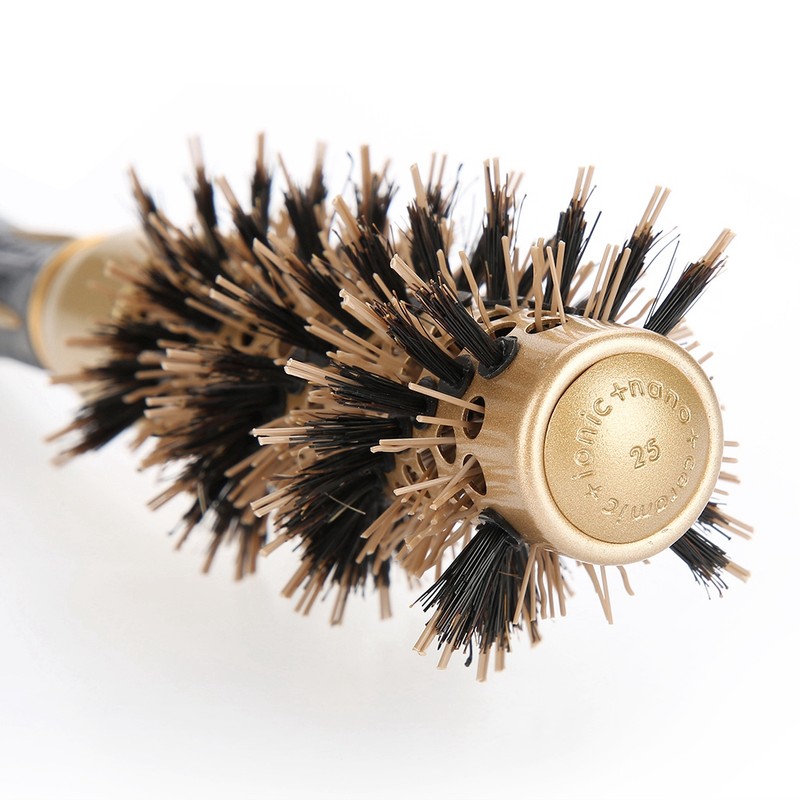 Professional Anti static Round Hair Comb Salon Styling Brush Twill