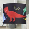 Dinosaur Design Easy Fit Light Shade, Navy Blu Dino Ceiling