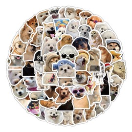 JCUGSBS Funny Dog Sticker Set, 50 Pieces, Cute Dog Stickers, Waterproof Vinyl Stickers, Aesthetic Stickers for Dog Pattern, Water Bottles, Scrapbook, Phone (Dog Pattern)