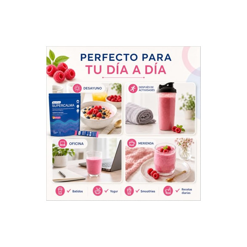 Polvo Sabor Frambuesa, Supercalm Suplemento Alimenticio
