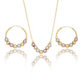 Gkaopi 3 Stück Discokugel Spiegelkugel Schmuck Set Metallische Discokugel Ohrringe Halskette Set 1970er Glitzer Party Ohrringe Halskette für Damen Mädchen