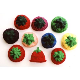 Kid's Fruit Cap - Ann Norling Knitting Pattern #10-6 Months (1 yr, 2 yrs)
