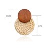 TenFit 3 Pairs Rattan Earrings For Women Vacation Handmade Straw