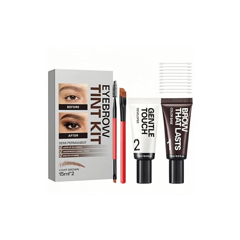 Kit de Tinte para Cejas Profesional para Mujeres - Duración