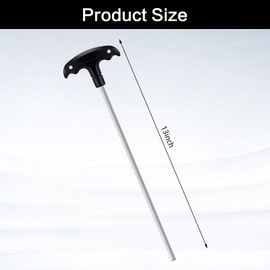 Honoson 2 Pcs 13" Hex Key for Pool Anchors, T Handle Hex Key for Swimming Pool Cover Deck, Black