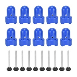 10Pcs Trampoline Enclosure Pole Cap with Screw Thumb Safety Rail Cap Accessory Blue