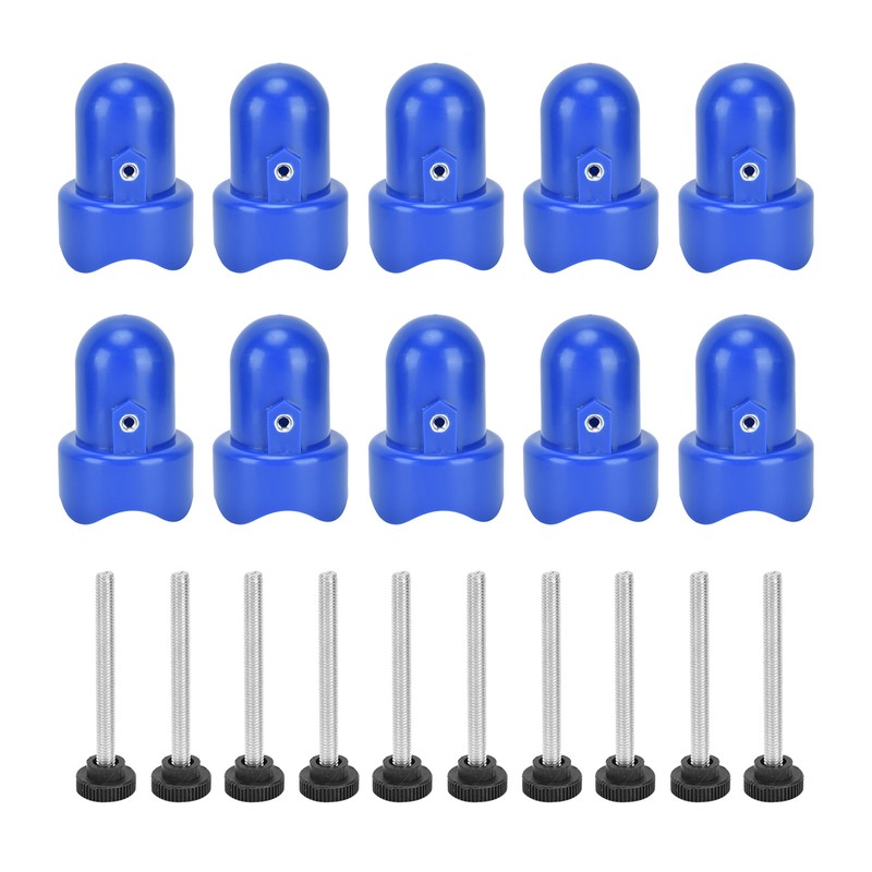 10Pcs Trampoline Enclosure Pole Cap with Screw Thumb Safety Rail
