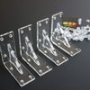 4 x V4, 5mm thickness, Reinforced, Strong, Angled L Brackets,